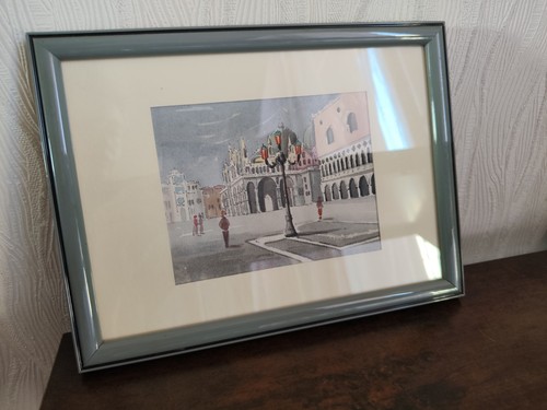 Tableau encadré aquarelle - encadré,