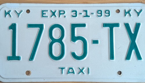 Rare kentucky taxi license - taxi,