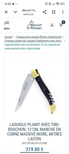 Couteau pliant laguiole - pliant,