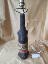 PIED DE LAMPE ANCIENNE BOUTEILLE LIQUEUR DE SAPINS MONTS JURA CHALET MONTAGNE