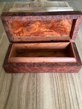 boite a bijoux rectangulaire en bois de thuya dimension L19,5xH6xl9 bon état