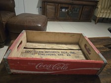 Caisse En Bois Publicitaire Vintage De Coca-Cola Pour Bouteilles De Coke