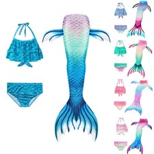 Déguisement bikini de natation enfant sirène arrière fille