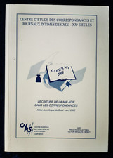 L'écriture de la maladie dans les correspondance journaux intimes XIXe et XXe