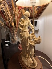 Ancienne lampe de table sculpture A.Santini - Style Napoléonien