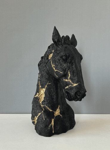 Statue buste cheval 38 - de,