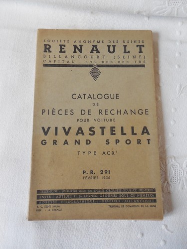 Ancien catalogue pièces de - de,
