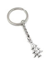 Porte-Clés Sapin De Noël Argent Métal Charm