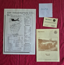 N°21690  /  PROTEUS / builders of reproduction Jaguar C-D / 2 dépliants 1989