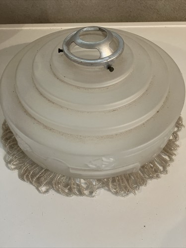Plafonnier art déco opaline - art,