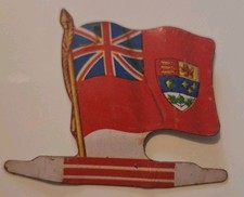CANADA DRAPEAU TOLE LITHO VINTAGE AMERICORAMA L'ALSACIENNE 1960