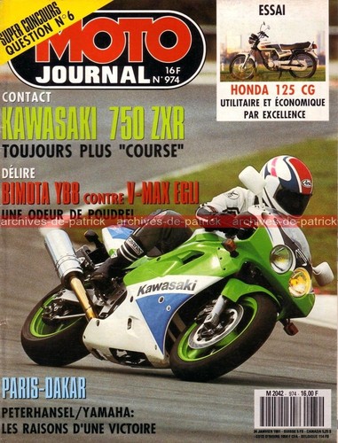 Moto journal 974 kawasaki 750 - moto,
