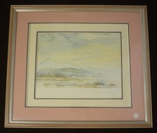 Aquarelle originale de Vincent Toullec : Mirage (encadré)