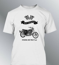 tee shirt homme Honda CB 750 Four The Legend moto motorcycle CB750 aspect usé