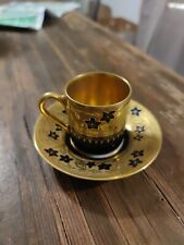 Limoges G Dumas Fils Tasse Et Sous Tasse Porcelaine Grande Qualité Dorure (i7)