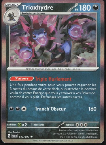 Carte pokémon trioxhydre - carte,