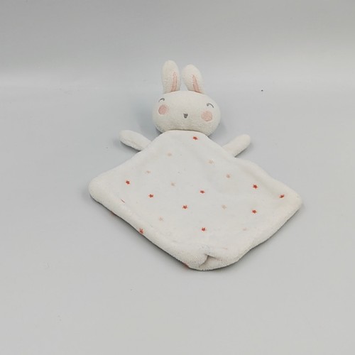 Petit doudou plat lapin - , blanc