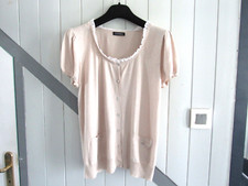 TOP EN SOIE ET COTON BEIGE T 42 CAROLL
