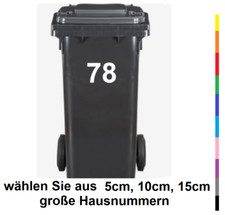 Numéros de maison autocollants adresse poubelles porte d'entrée boîte aux let...