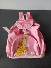 Vintage Sac A Dos Officiel Barbie Rose Ecole Piscine 32 CM X 34 CM