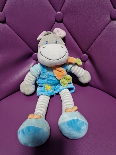 Doudou vache bleu nicotoy - doudou,