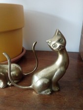 Sculpture Chat En Laiton