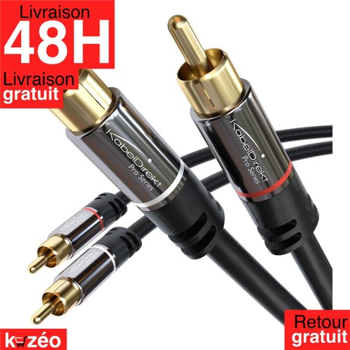Câble rca kabeldirekt 2x2 - 2m,