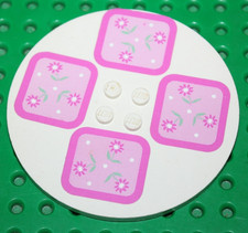 Lego Belville White Tile Round