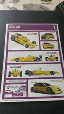 Planche de stickers Formula one Formule 1 renault world series 2008 megane clio