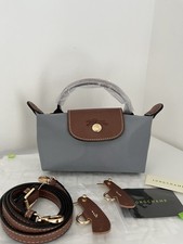 Sac Mini Longchamp XS Bleu/Gris - NEUF Avec Étiquette & Bandoulière