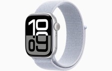 Apple Watch Série 10 GPS 42Mm Boîtier ARGENT Bracelet Sport Loop NUAGE MWWD3