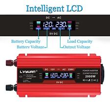 Convertisseur 12v 220v Onde sinusoïdale modifiée onduleur 2000W transformateur