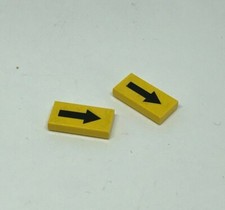 LEGO : 2x Plaque Tuile 1 x 2 Flèche - Réf 3069p12 - Set 6399 6339 6195 4990