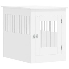 Meuble de cage pour chiens 55 x 80 x 68 cm bois d'ingénierie blanc Helloshop26
