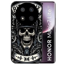 Coque noire pour Magic 7 LITE motif mort motard