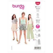 Burda 6008 Shorts Pantalon Patrons De Couture Femmes Tailles 8 - 22 Super Facile