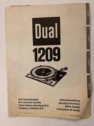 Dual model 1209 record - record, player