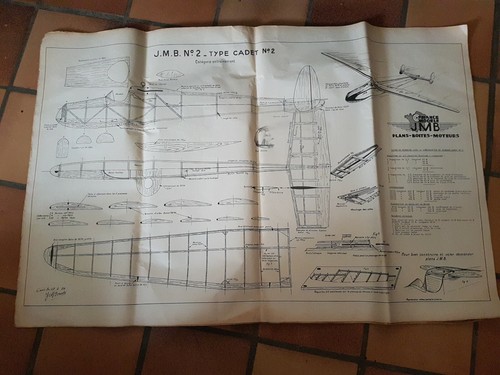 Ancien plan planeur cadet - ancien,