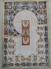 ART NOUVEAU VITRAIL GRAVURE