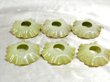 ANCIEN LOT 6 BOBECHES COUPELLE OPALINE PORTE BOUGIE BOUGEOIR LAMPE A PETROLE