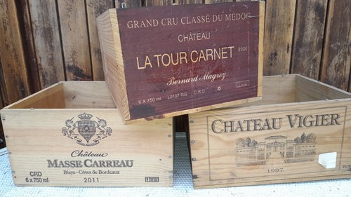 Caisses vin vides pour 6 - caisses,