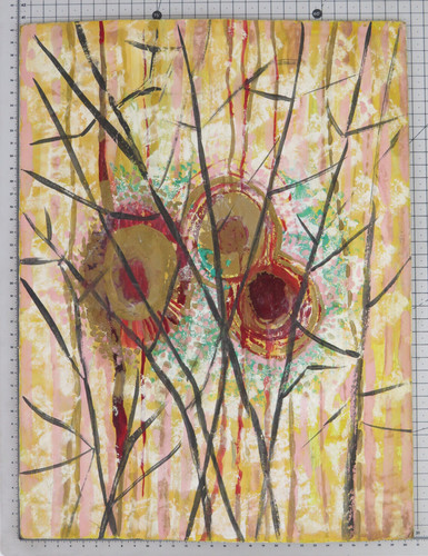 Vieux tableau floreal peinture - vieux,