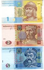 LOT SET SERIE 3 Billets Ukraine  1 & 2 & 5 HRYVNIA 2013 2014 Eglise NEUF UNC