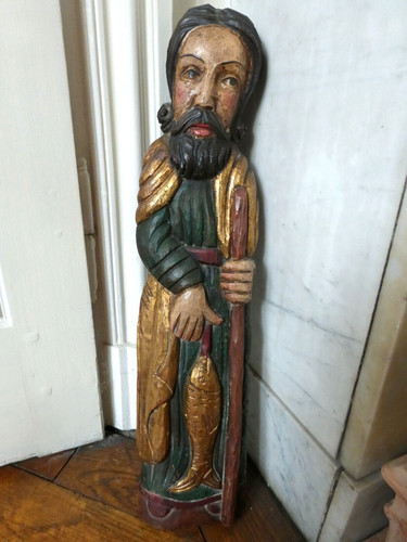 Statuette bois polychrome