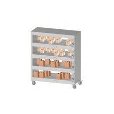 Armoire inox chauffante mobile (L)1000 mm 4 niveaux, 4000 W, 400 V - TRI