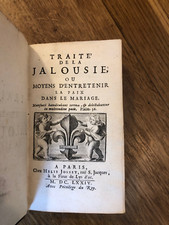 Traité de la jalousie, Édition originale, Paris, 1674