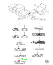 FORD RANGER MK2 XLT Badge de