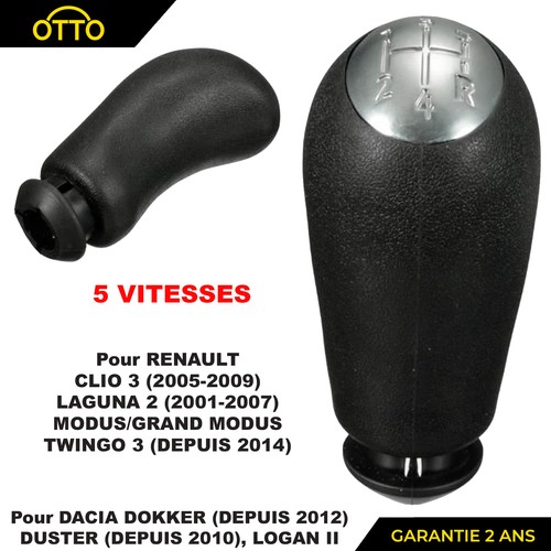 Pommeau levier vitesse noir - pommeau, de