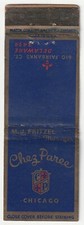 MATCHBOOK COVER - CHEZ PAREE