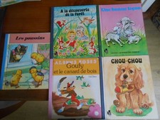 lot de 5 livres enfants : 1975:la ronde des animaux